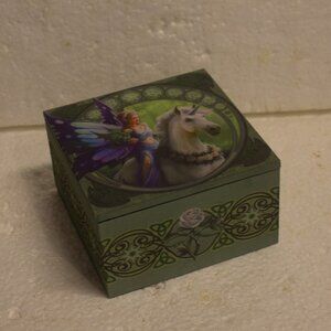 Anne Stokes Collection Realm of Enchantment Lined Jewelry Box with Mirror